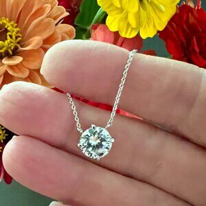 Melinda Maria 'The Monarch' Round-Cut Necklace - SILVER - NWT